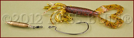 Adjustable Weight Sinker and Yamamoto Spider Grub