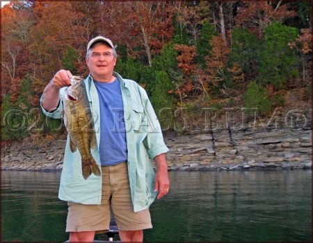 Fall Smallmouth Bass Caught Off a Bluff Wall