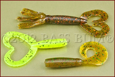 Item#56  24ct 6" Black w/blue ribbon tail grubs soft plastics fishing bait bass