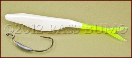5ct CHARTREUSE WHITE Mix 6 SUPER FLUKES Bass Fishing Lures Soft Plastic  Shads