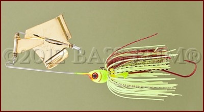 Topwater Lure-BOOYAN Buzzbait-Gold Blade-Chartreuse/Red 