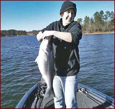 Largemouth?  Wait, is it a smallmouth? No, one heck of a striper!