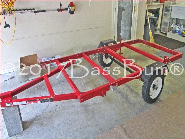 Foldable utility trailer before conversion