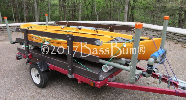 Utility Trailer Transformed Into a Kayak Trailer