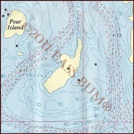 Lake Map - Pearl Island Pearcy Priest Lake 